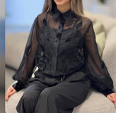 شومیز ارگانزه گلدوزی مجلسی زنانه